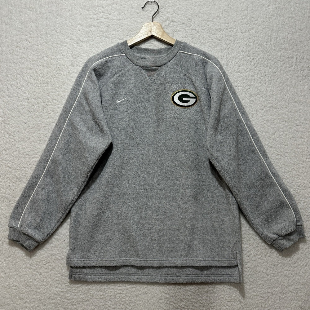 Vintage Nike Green Bay Packers Embroidered Logo Crewneck Sweatshirt Sz L (16/18)